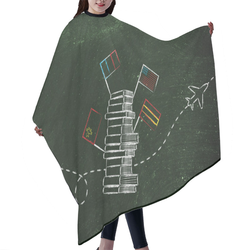 Personality  Concept Of Studying Foreign Languages Hair Cutting Cape