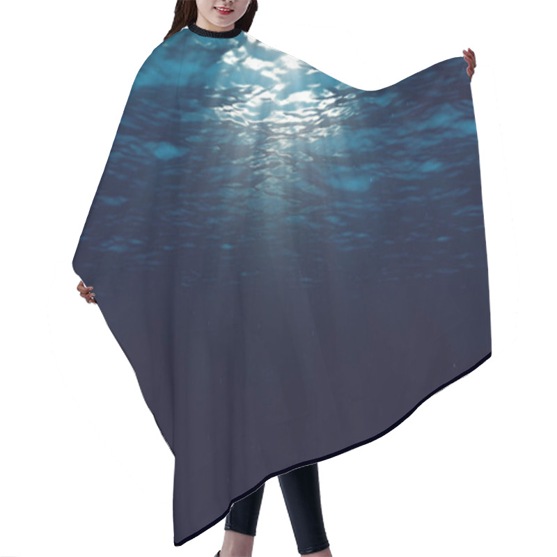 Personality  Abstract Underwater Background With Sunbeams Hair Cutting Cape