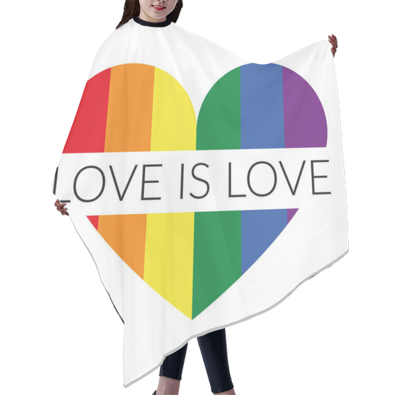 Personality  Illustration LGBT - Love Is Love Hair Cutting Cape