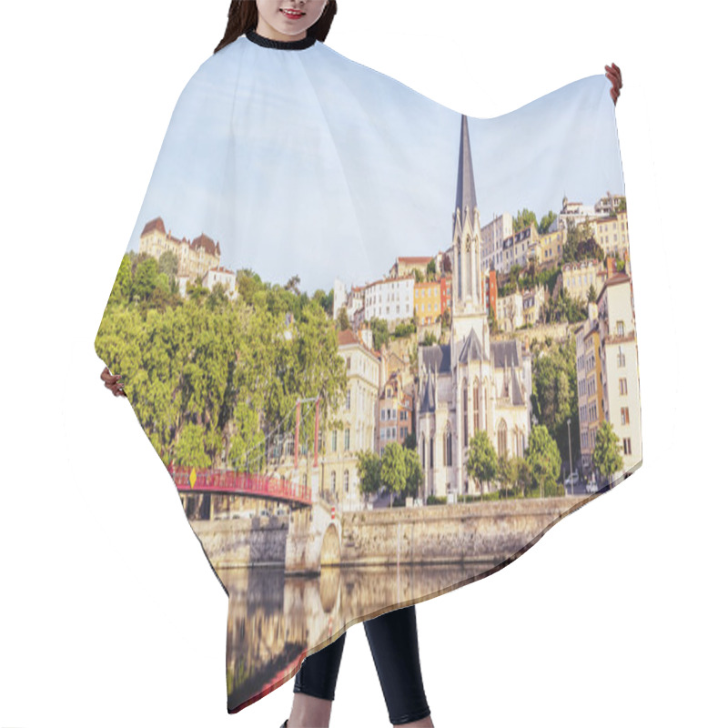 Personality  Panoramic View Of Lyon With Saone River Hair Cutting Cape