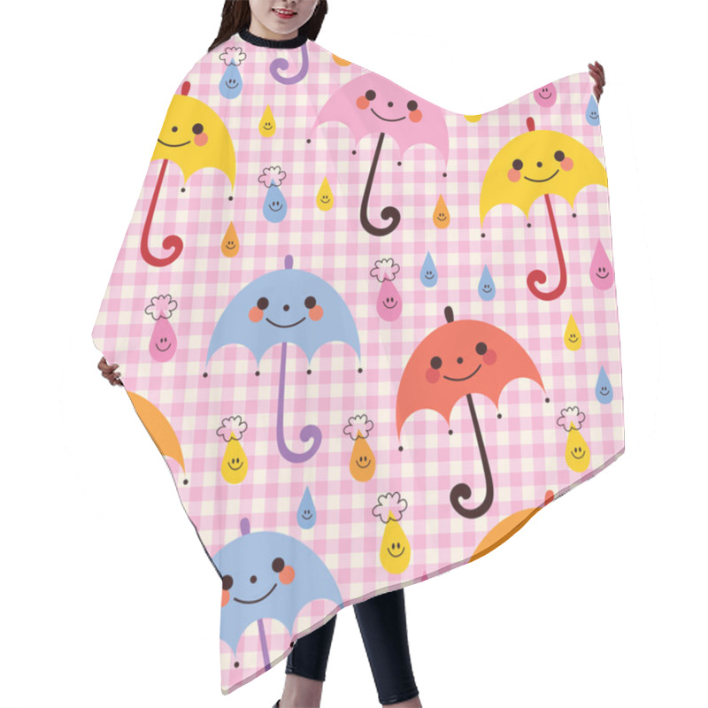 Personality  Cute Umbrellas Rain Pattern Hair Cutting Cape