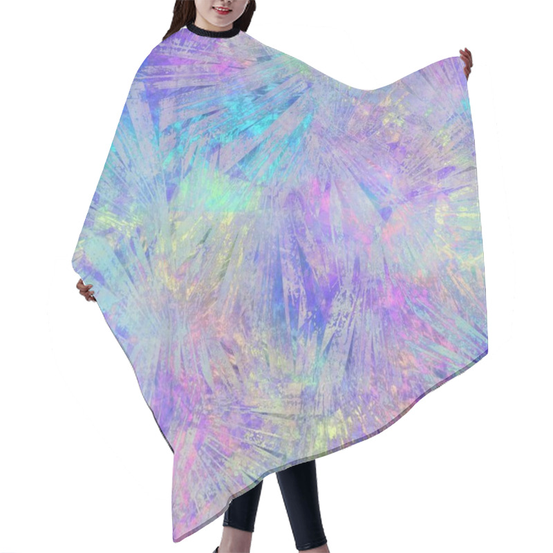 Personality  Seamless Iridescent Rainbow Light Pattern For Print. High Quality Illustration. Swirly Mix Of Pastel Colors Resembling Holographic Foil. Fantasy Spectrum Mermaid Fantastical Pattern For Print. Hair Cutting Cape