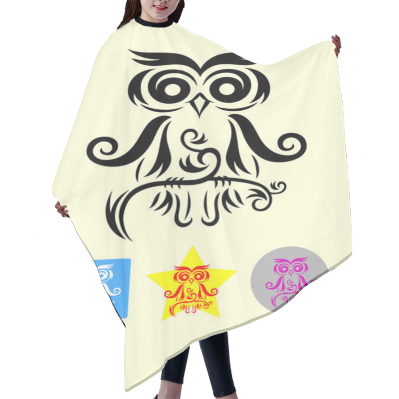 Personality  Owl Bird Tribal Decoration Hair Cutting Cape