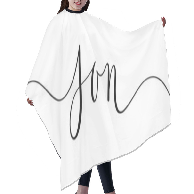 Personality  SON Black Vector Brush Calligraphy Banner With Swashes Hair Cutting Cape