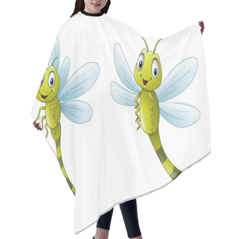 Personality  Funny Cartoon Dragonfly Illustration Collections Hair Cutting Cape