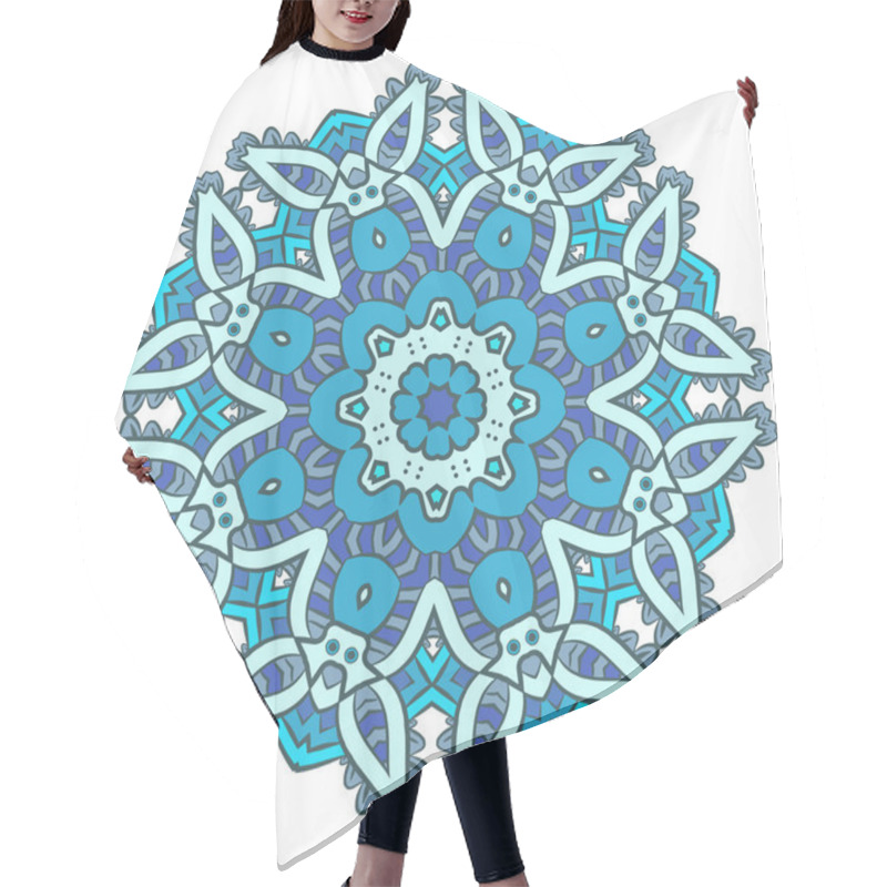 Personality  Ethnic Fractal Mandala Aztec Pattern Hair Cutting Cape