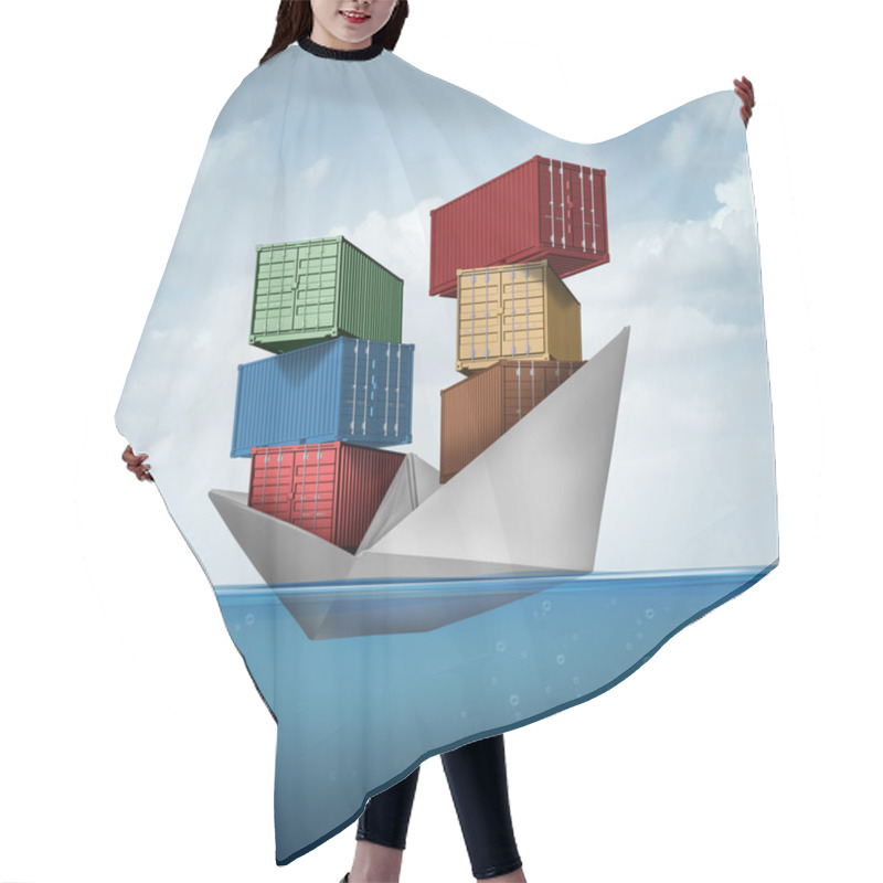 Personality  Ocean Cargo Ship Hair Cutting Cape