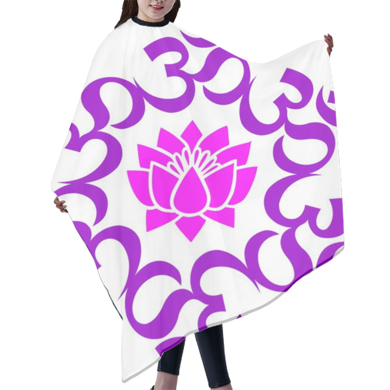 Personality  OM Mandala - Lotus Flower Hair Cutting Cape