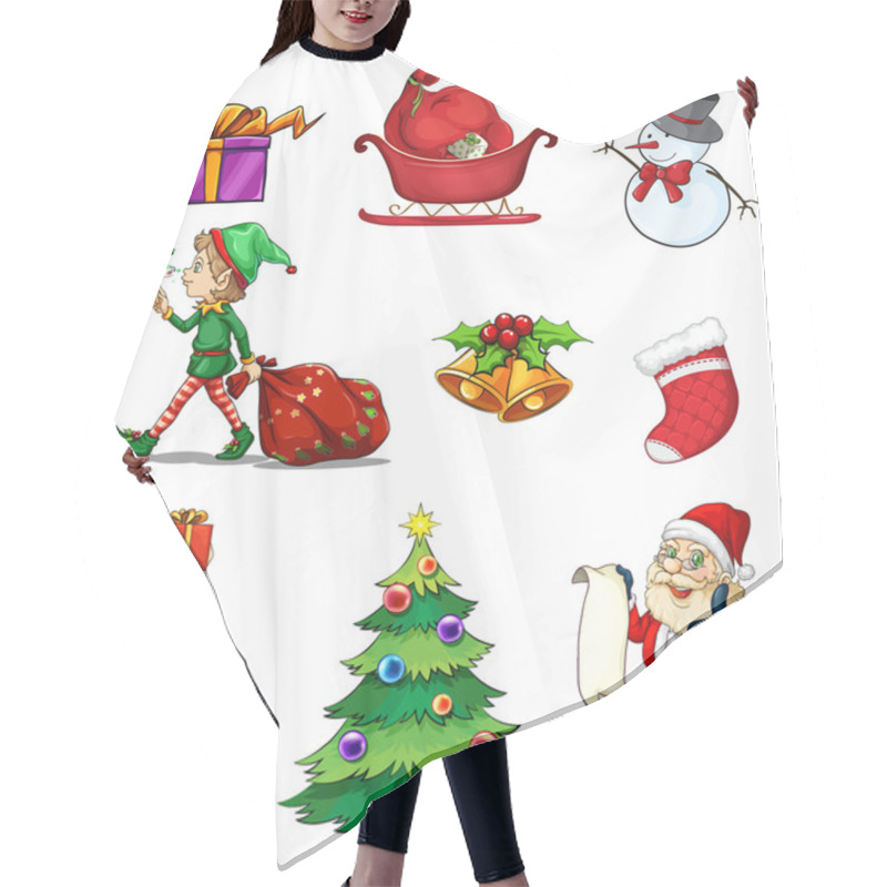 Personality  Christmas Signs Hair Cutting Cape