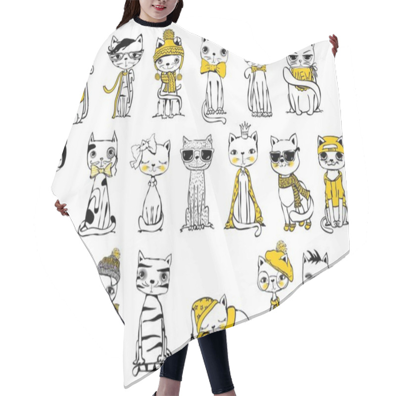 Personality  Stylish Cats Drawings Hair Cutting Cape