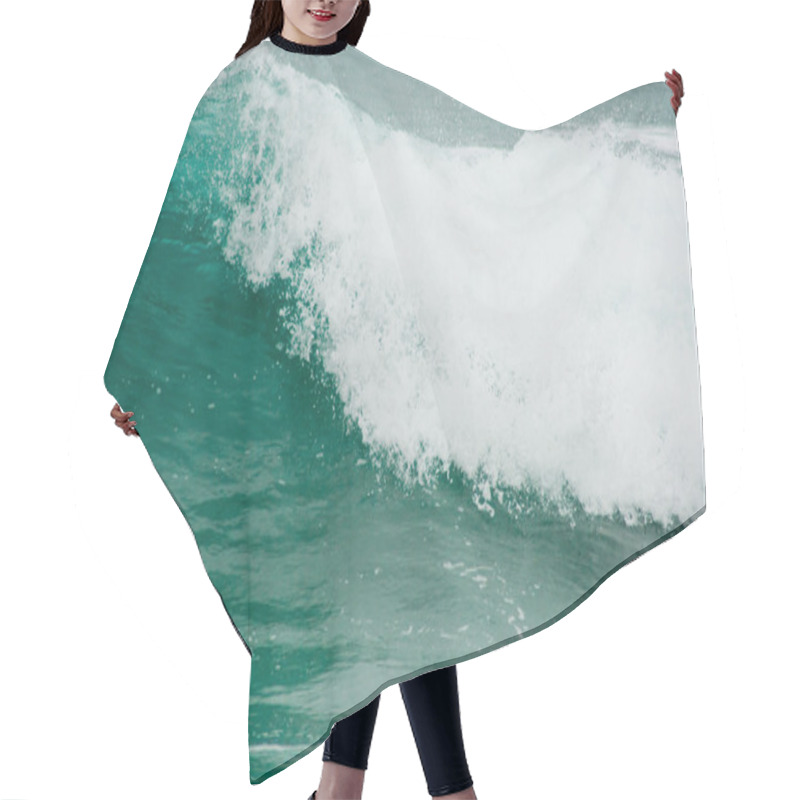 Personality  Ocean Waves Background Hair Cutting Cape