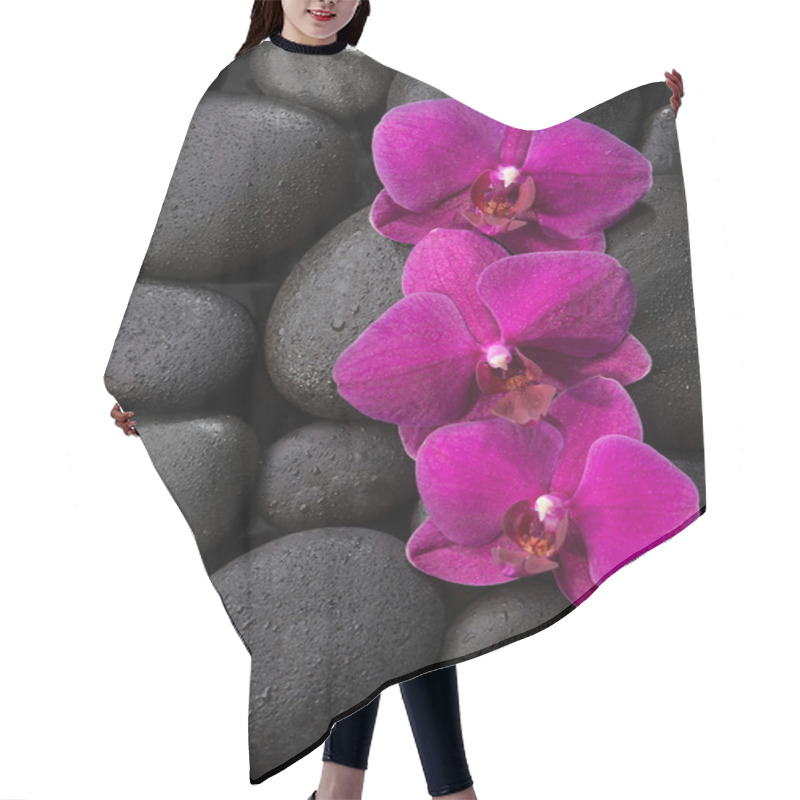 Personality  Three Purple Orchids Hair Cutting Cape