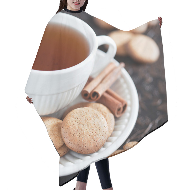 Personality  Cookies With Cinnamon And A Cup Of Tea Hair Cutting Cape