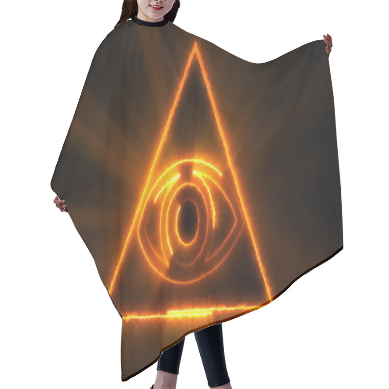 Personality  Abstract Background With The Eye Of Providence. Seamless Loop Digital Backdrop. 3d Rendering Hair Cutting Cape