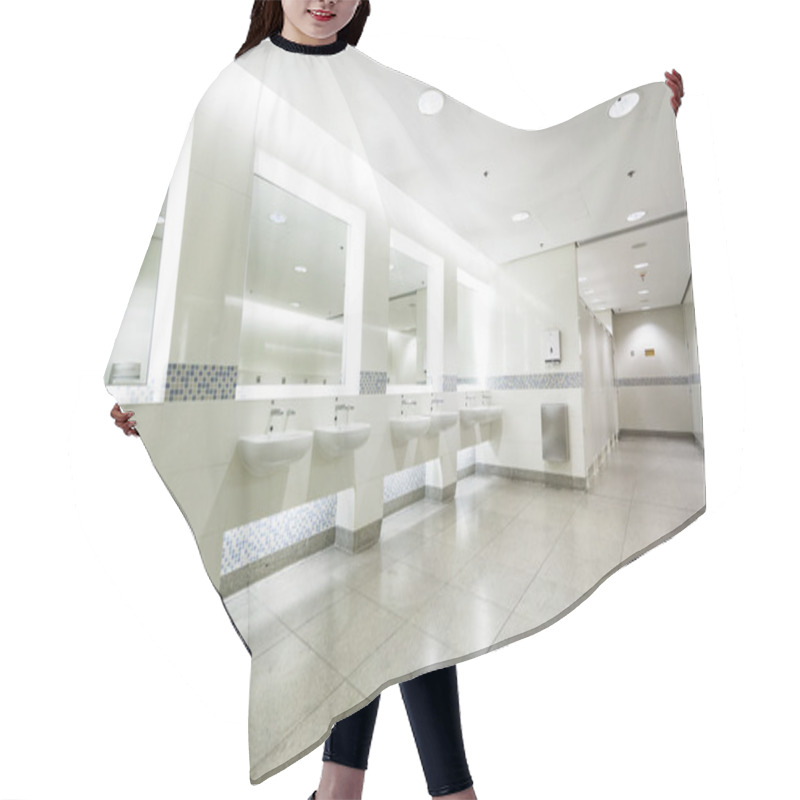 Personality  Interior Of Private Restroom  Hair Cutting Cape