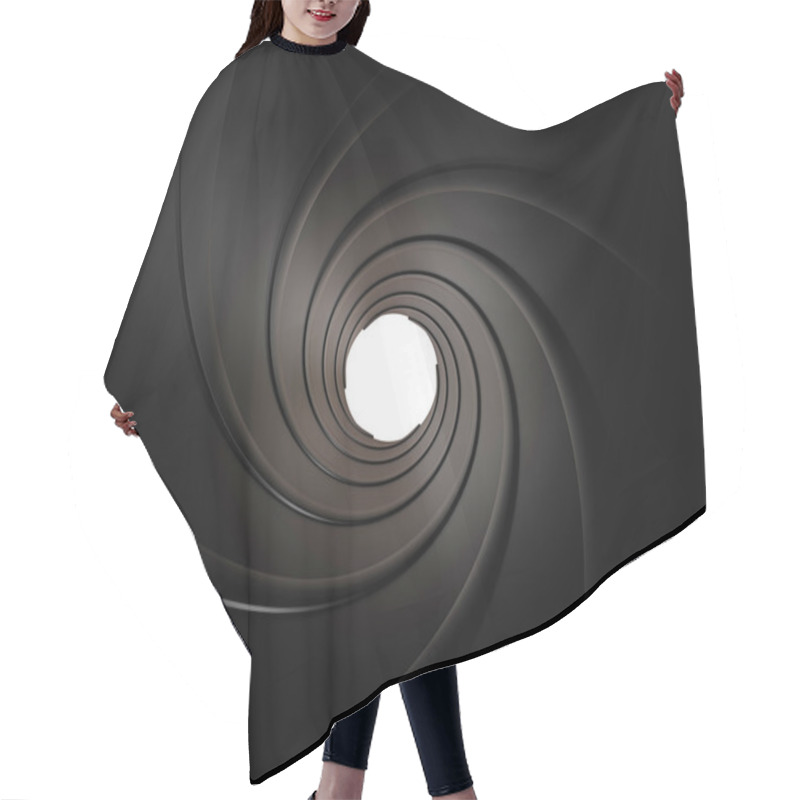 Personality  Black Gun Barrel Hair Cutting Cape