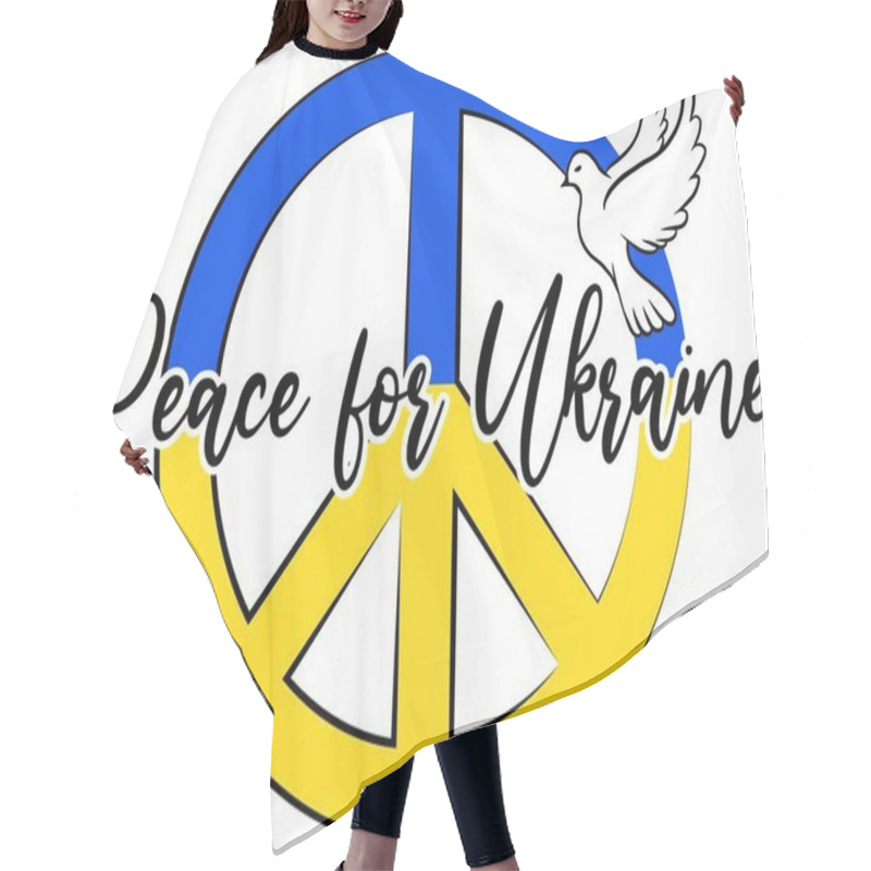 Personality  Peace For Ukraine Symbols. Stay With Ukraine. T-SHIRT DESIGN FOR UKRAINE LOVERS. Hair Cutting Cape