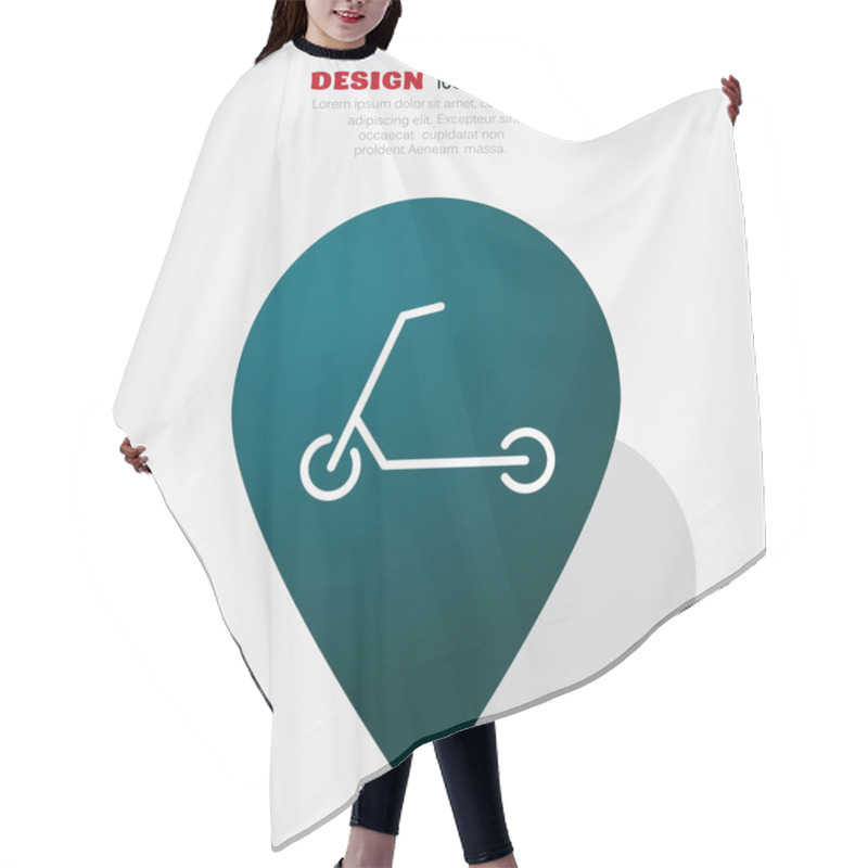 Personality  Scooter For Children Icon Hair Cutting Cape