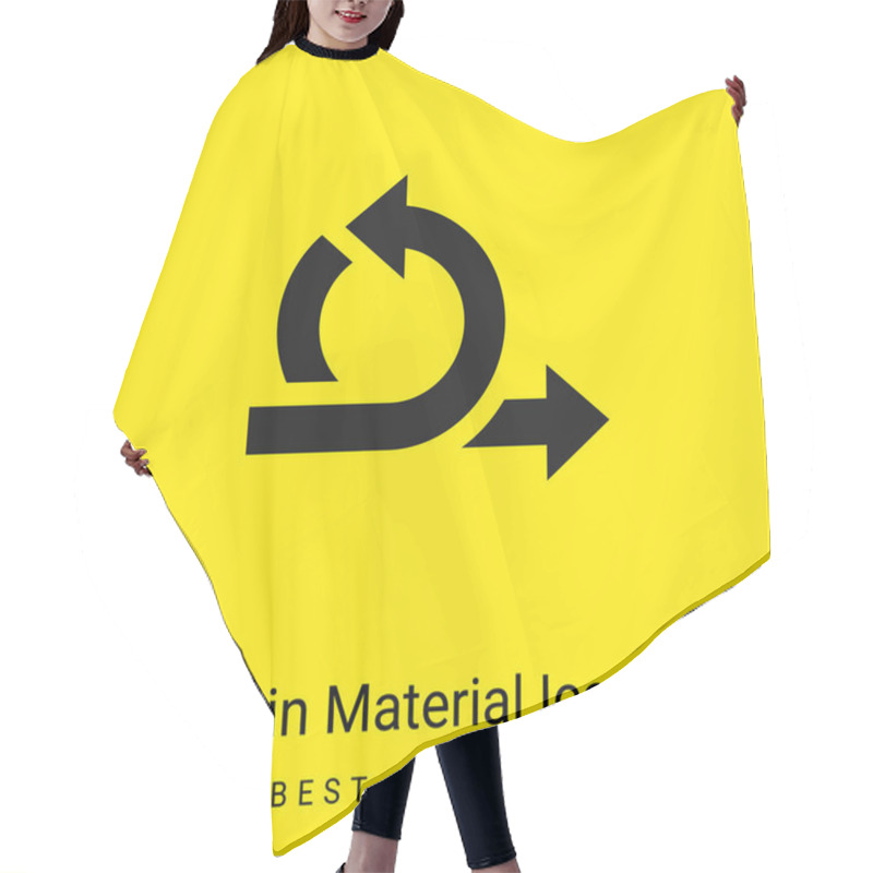 Personality  Agile Minimal Bright Yellow Material Icon Hair Cutting Cape