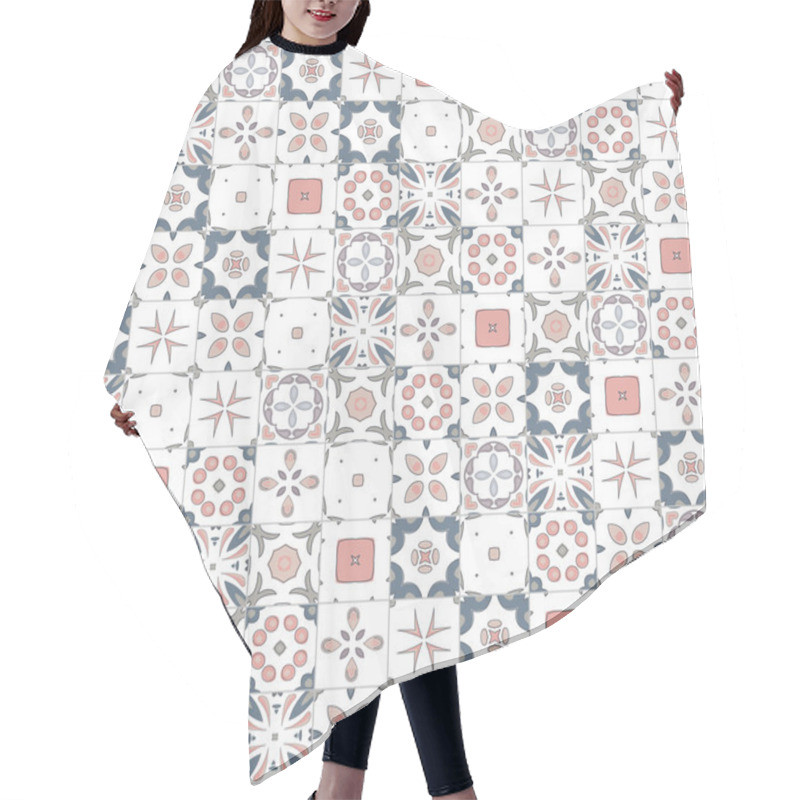 Personality  Portuguese Tiles Hair Cutting Cape