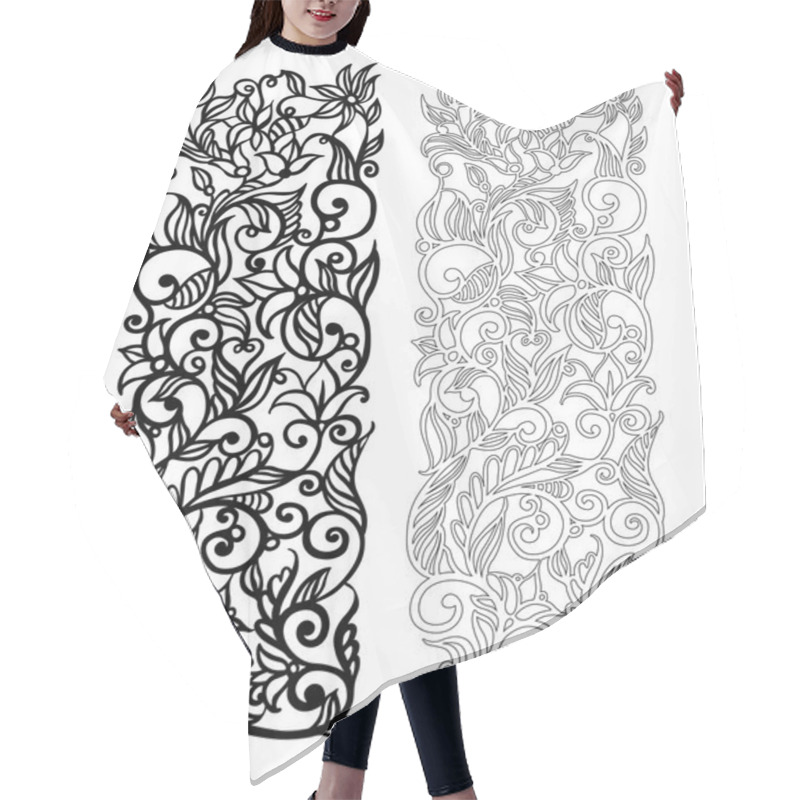 Personality  Ornate Vector Floral Pattern Hair Cutting Cape