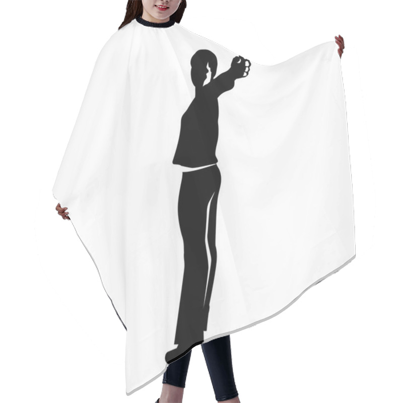 Personality  Shooting Girl Silhouette Hair Cutting Cape