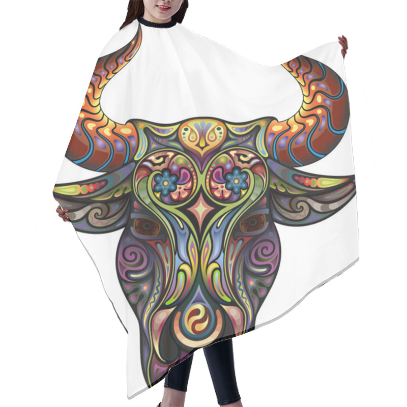 Personality  Ornamental Bull Hair Cutting Cape