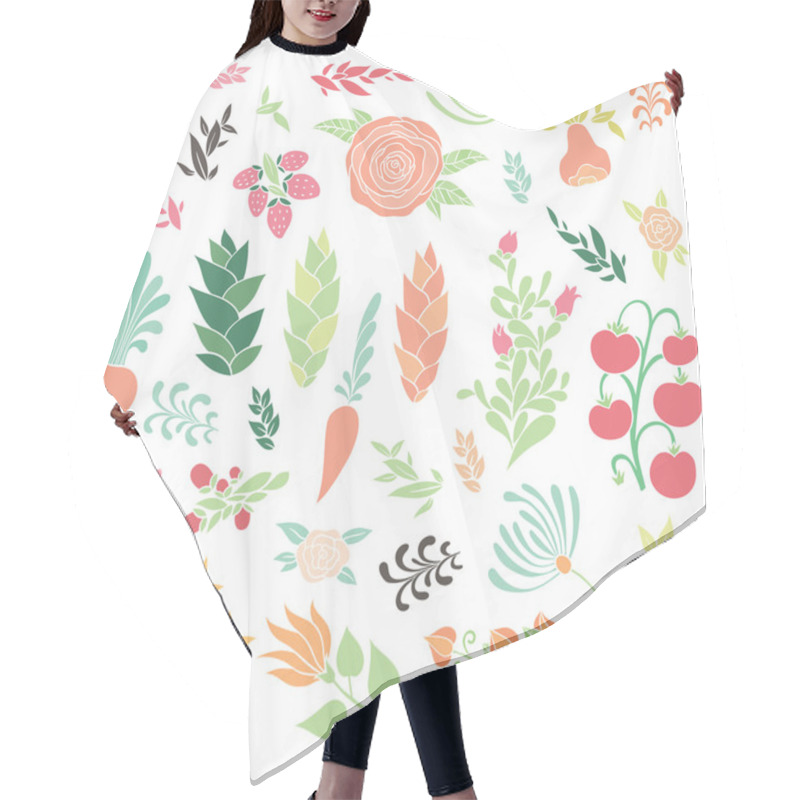 Personality  Large Floral  Set Hair Cutting Cape