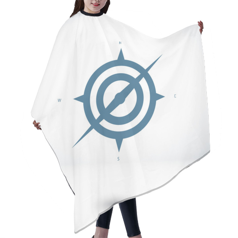 Personality  Travel Compass Icon Hair Cutting Cape