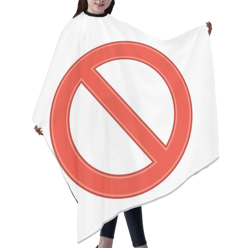 Personality  Vector Prohibition Sign. Hair Cutting Cape