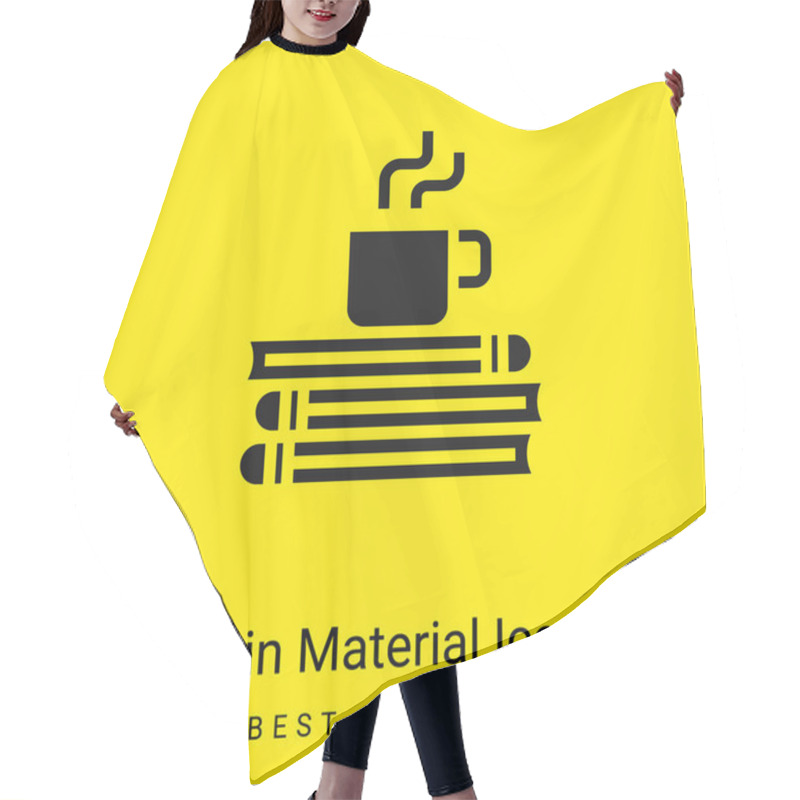 Personality  Break Time Minimal Bright Yellow Material Icon Hair Cutting Cape