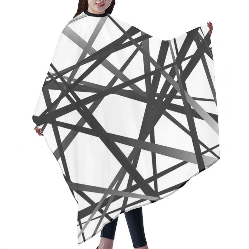 Personality  Abstract Overlapping Shapes Background Hair Cutting Cape