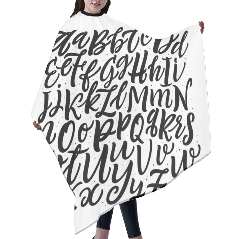 Personality  Alphabet Seamless Pattern. Hair Cutting Cape