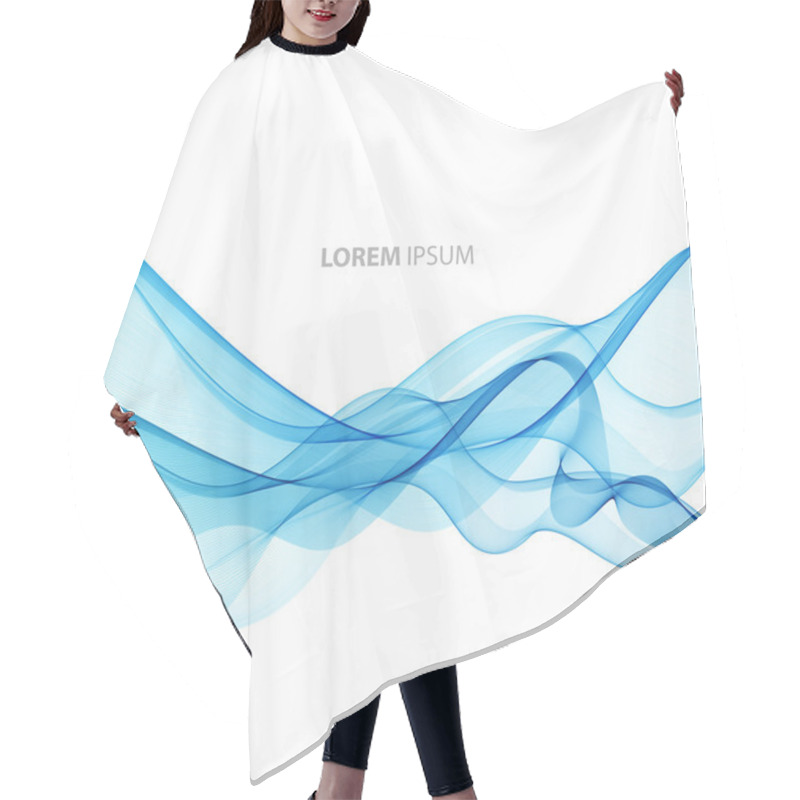 Personality  Abstract Curved Lines Background. Template Brochure Design Hair Cutting Cape