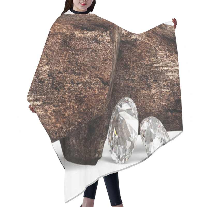 Personality  Brilliant Diamonds And Rocky Boulders 3d Illustration Hair Cutting Cape