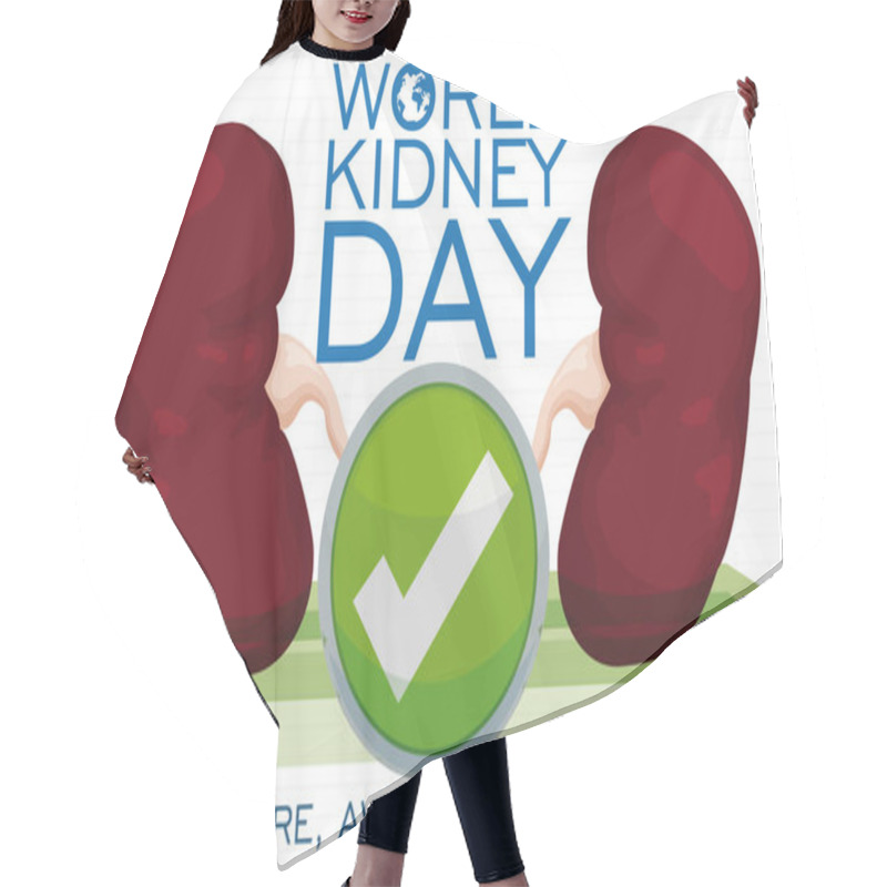 Personality  Kidneys With Good Health Ready To Commemorate World Kidney Day, Vector Illustration Hair Cutting Cape