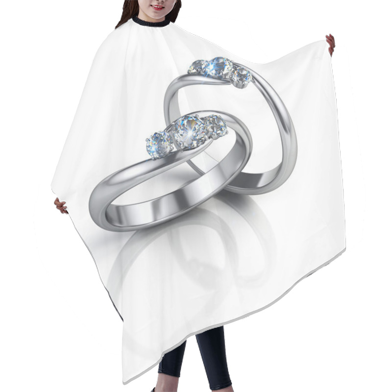 Personality  Diamond Rings Hair Cutting Cape