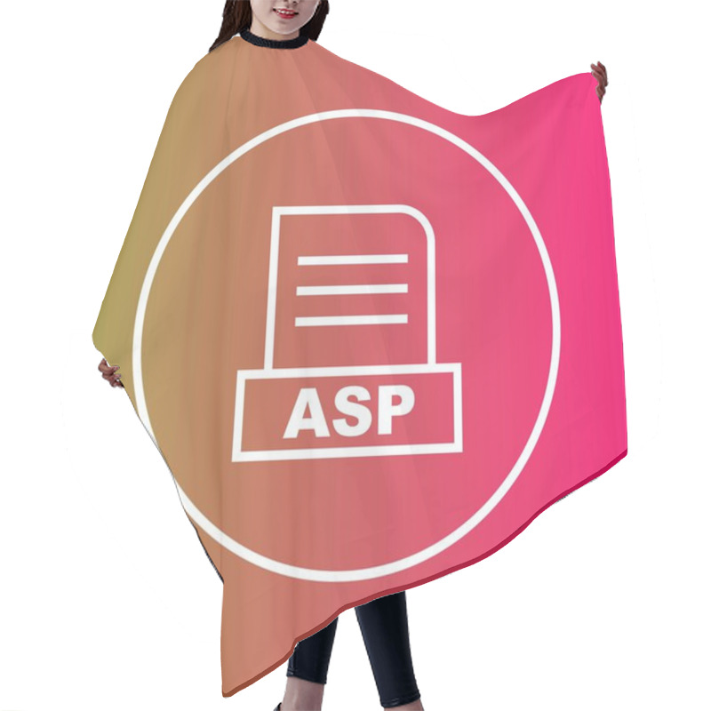 Personality  ASP File Isolated On Abstract Background Hair Cutting Cape