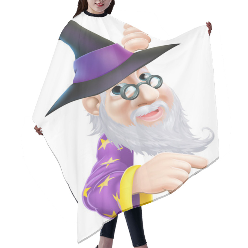 Personality  Wizard Peeping Round Sign Hair Cutting Cape