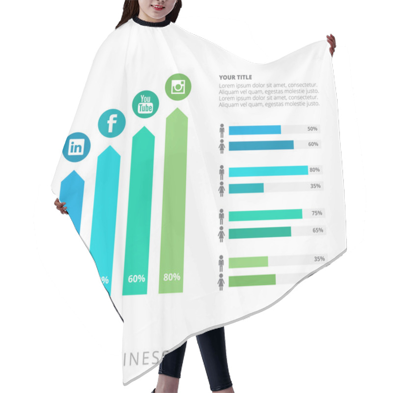 Personality  Group Of Two Bar Charts Hair Cutting Cape