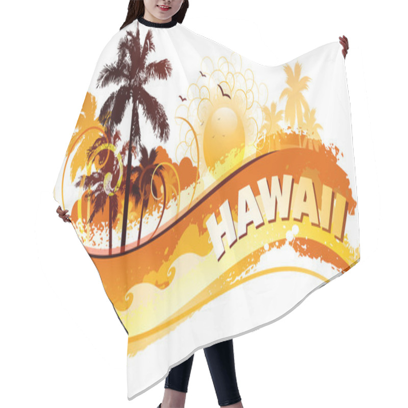 Personality  Tropical Hawaii Background Hair Cutting Cape