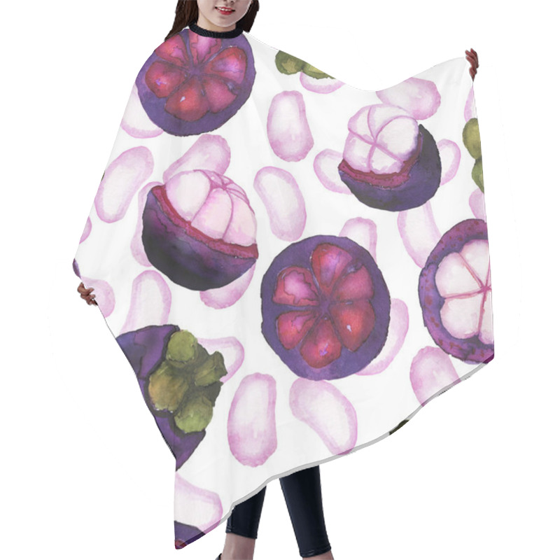 Personality  Mangosteen Pattern On White  Hair Cutting Cape