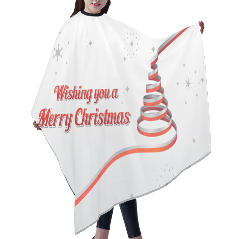 Personality  Christmas Greeting Message With Illustrations Hair Cutting Cape