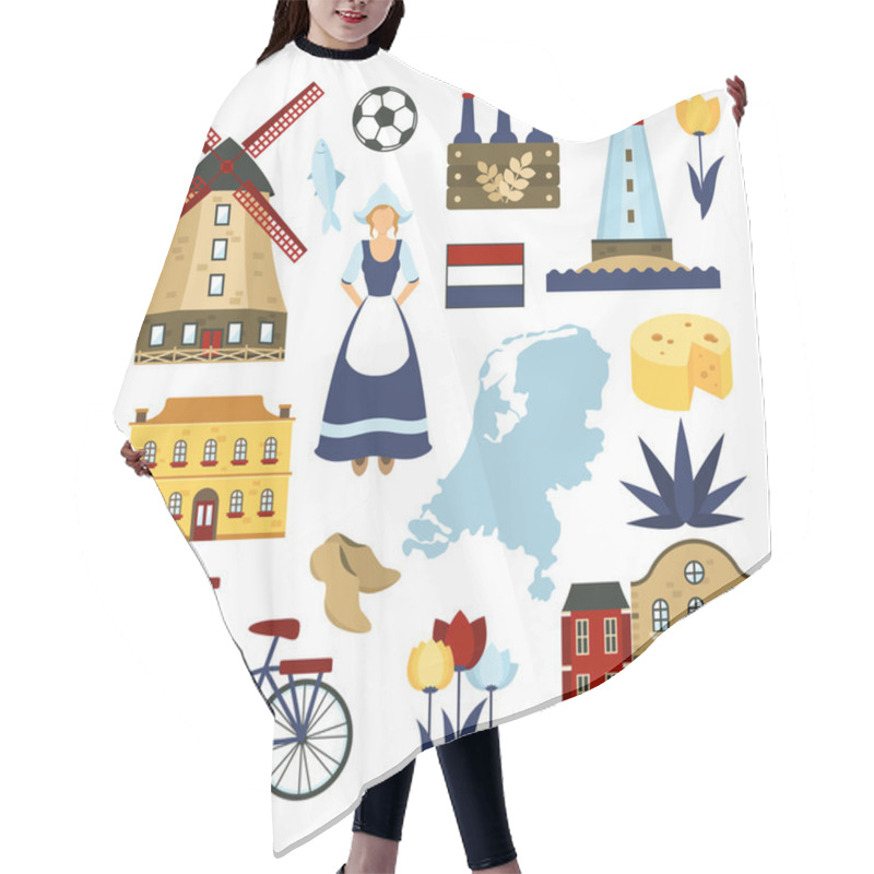 Personality  Netherlands Symbols Set Hair Cutting Cape