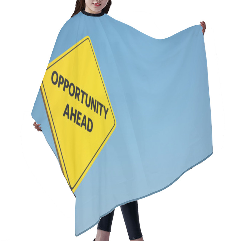 Personality  Opportunity Sign With Clipping Pat Hair Cutting Cape