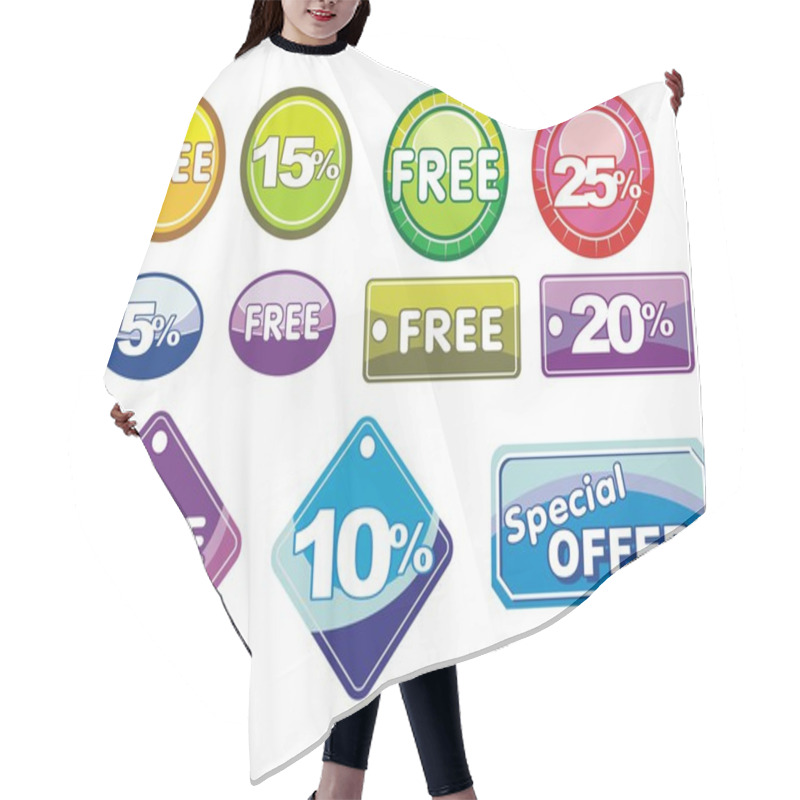 Personality  Free Icons Or Buttons For Offers Hair Cutting Cape