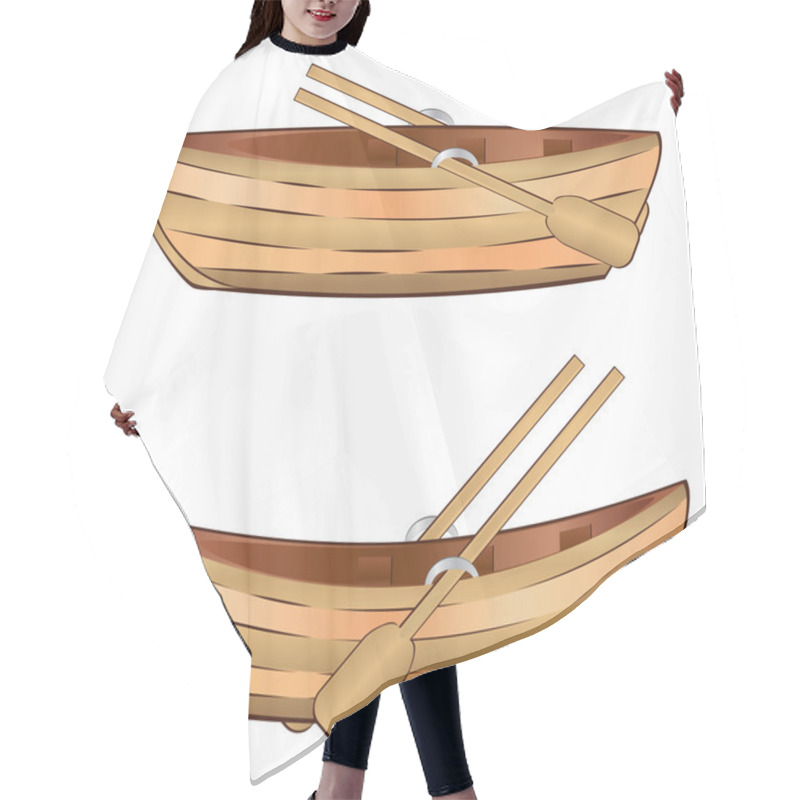 Personality  Wooden Boat Hair Cutting Cape