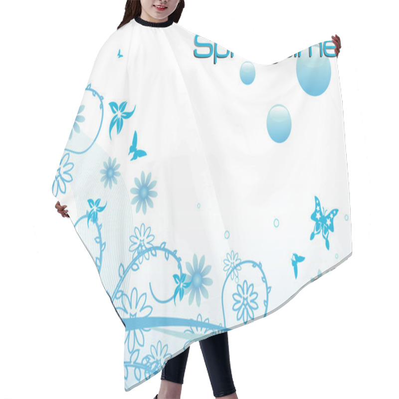 Personality  Springtime In Blue Hair Cutting Cape