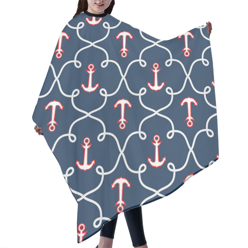 Personality  Seamless Sea Pattern Hair Cutting Cape