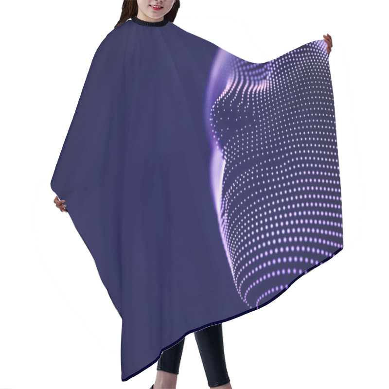 Personality  Virtual Reality Concept: Abstract Visualization Of Artificial Intelligence Hair Cutting Cape